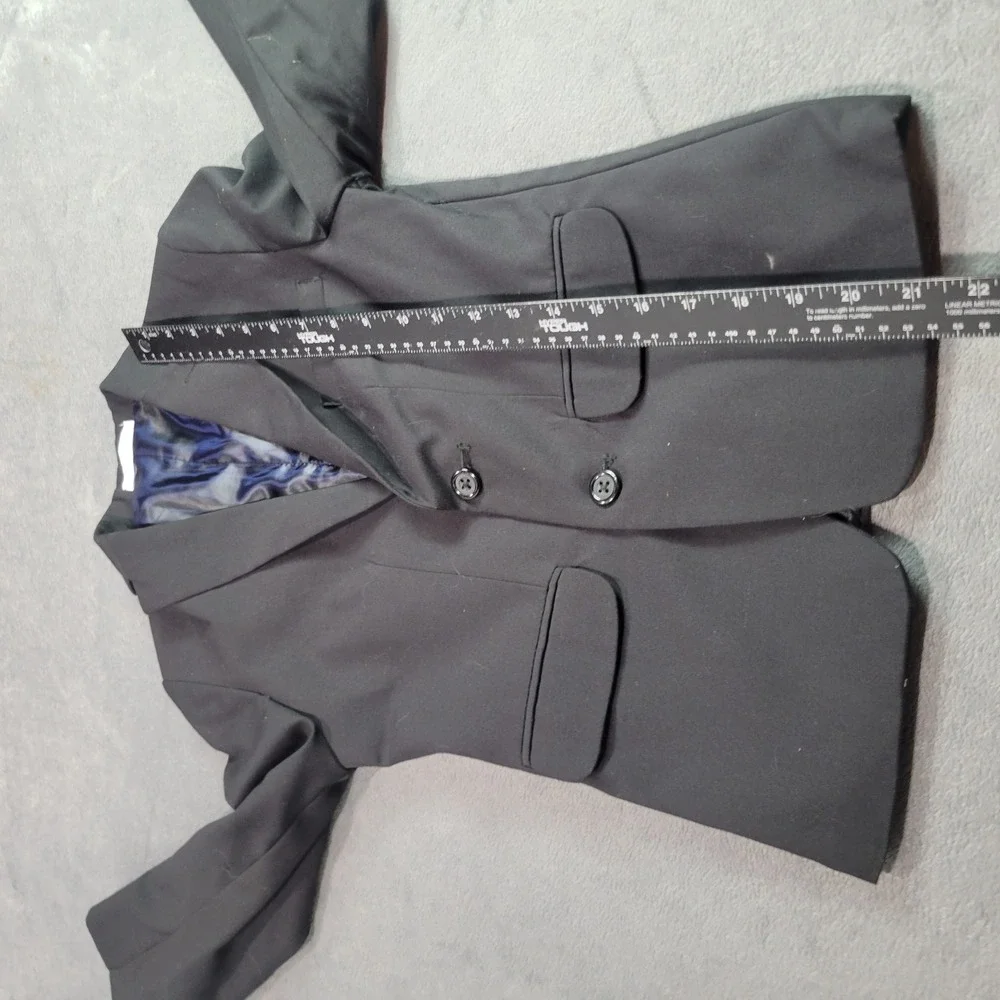 IZOD Boys Black 2 Piece‎ Suit Set Blazer Pants Wool Blend Size 8 IZ35700R-215